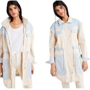 Anthropologie Catelyn Colorblocked Utility Jacket